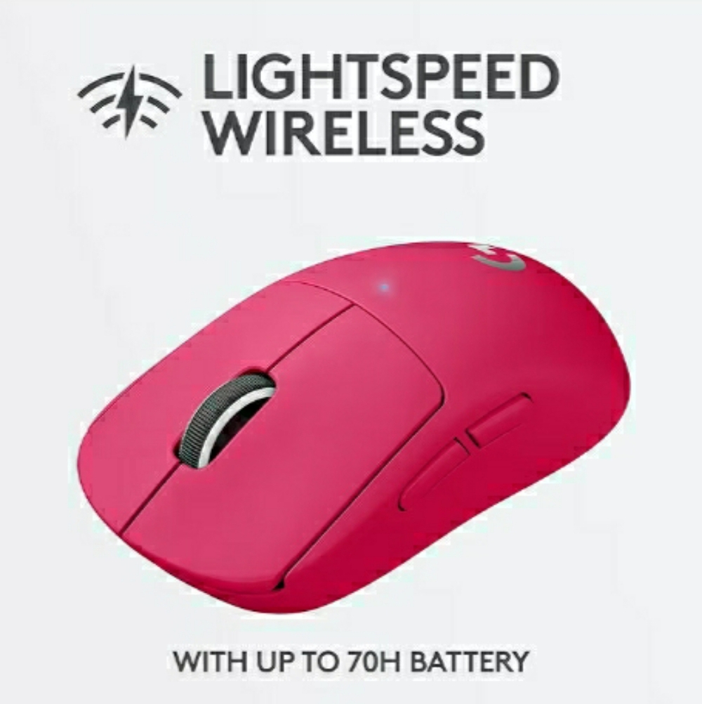 Logitech G Pro X Superlight Pink Magenta Gaming Mouse